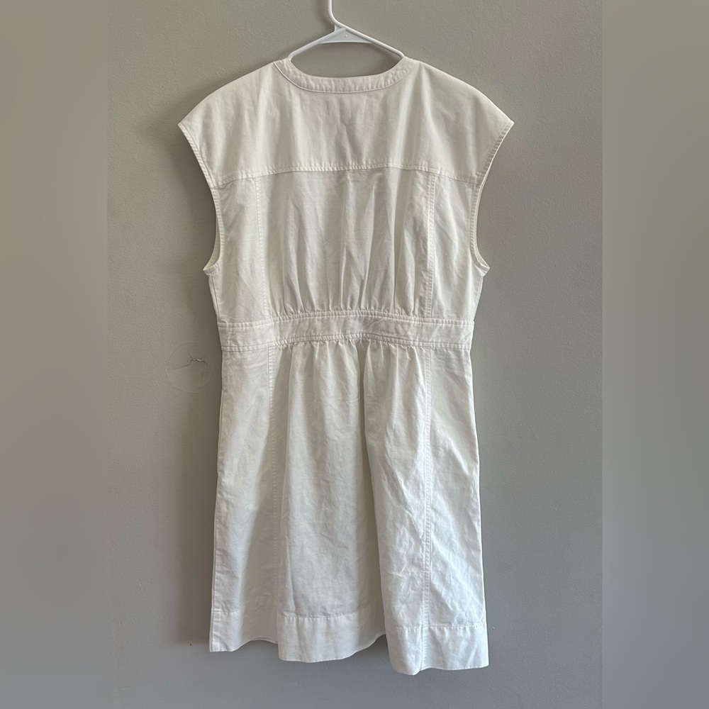 New Madewell Denim Cap-Sleeve Button-Front Dress … - image 6